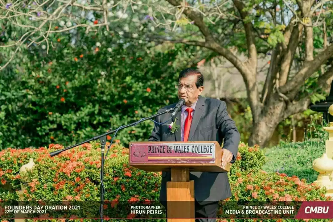 Mr. Ariyasiri Vithanage: Delivering Founder's Day Oration 2021
