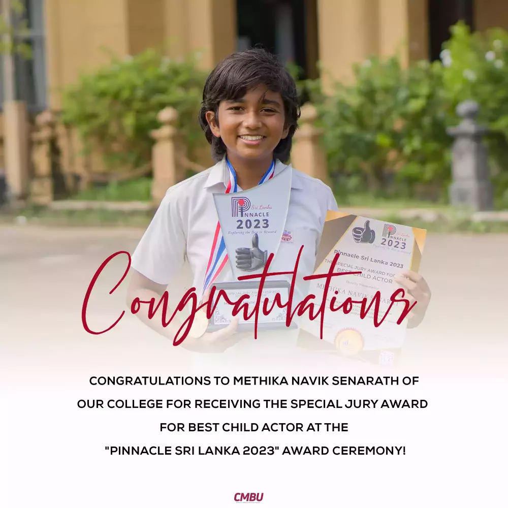 Rising Star Shines Bright: Methika Navik Senarath Wins Special Jury Award at the "Pinnacle Sri Lanka 2023" Award Ceremony!