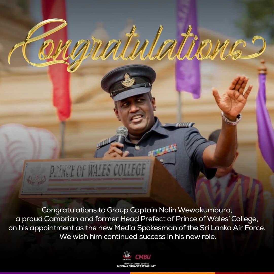 Congratulations to Group Captain Nalin Wewakumbura !