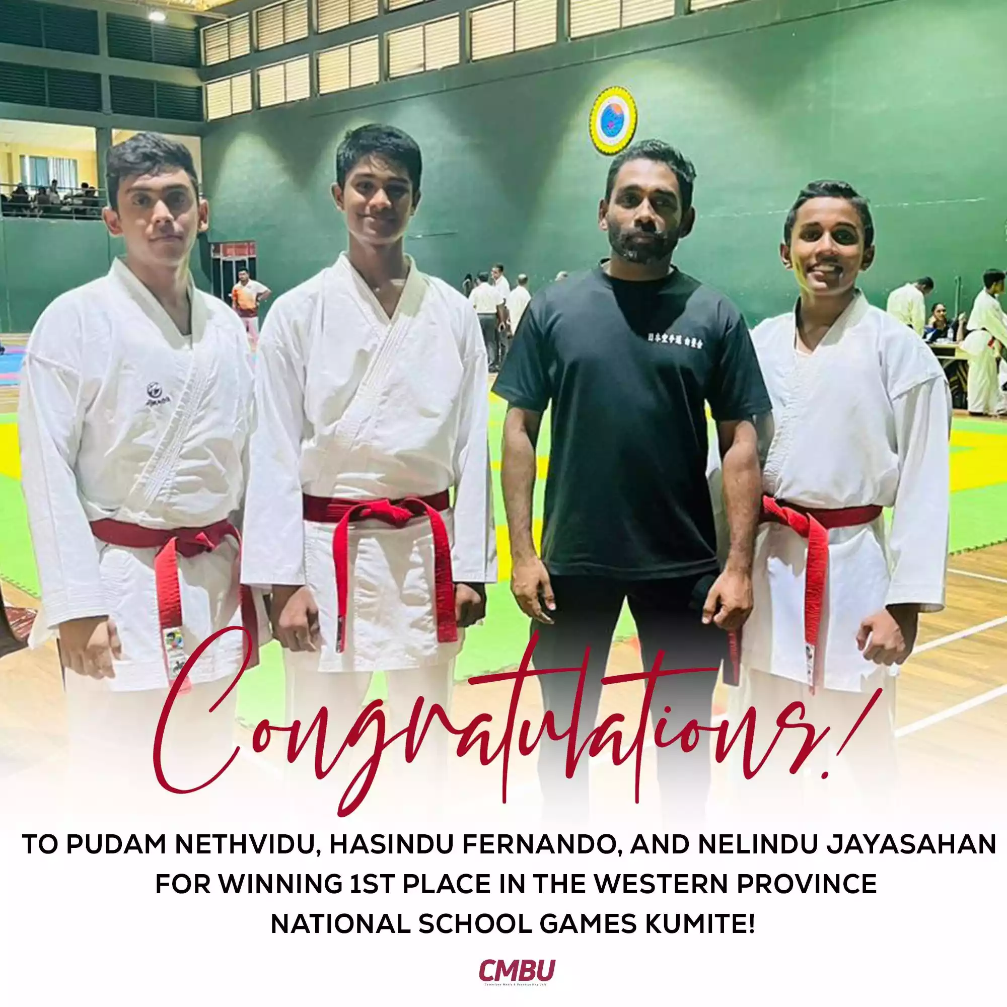 Prince of Wales College Karate Team Wins 1st Place in Western Province Kumite