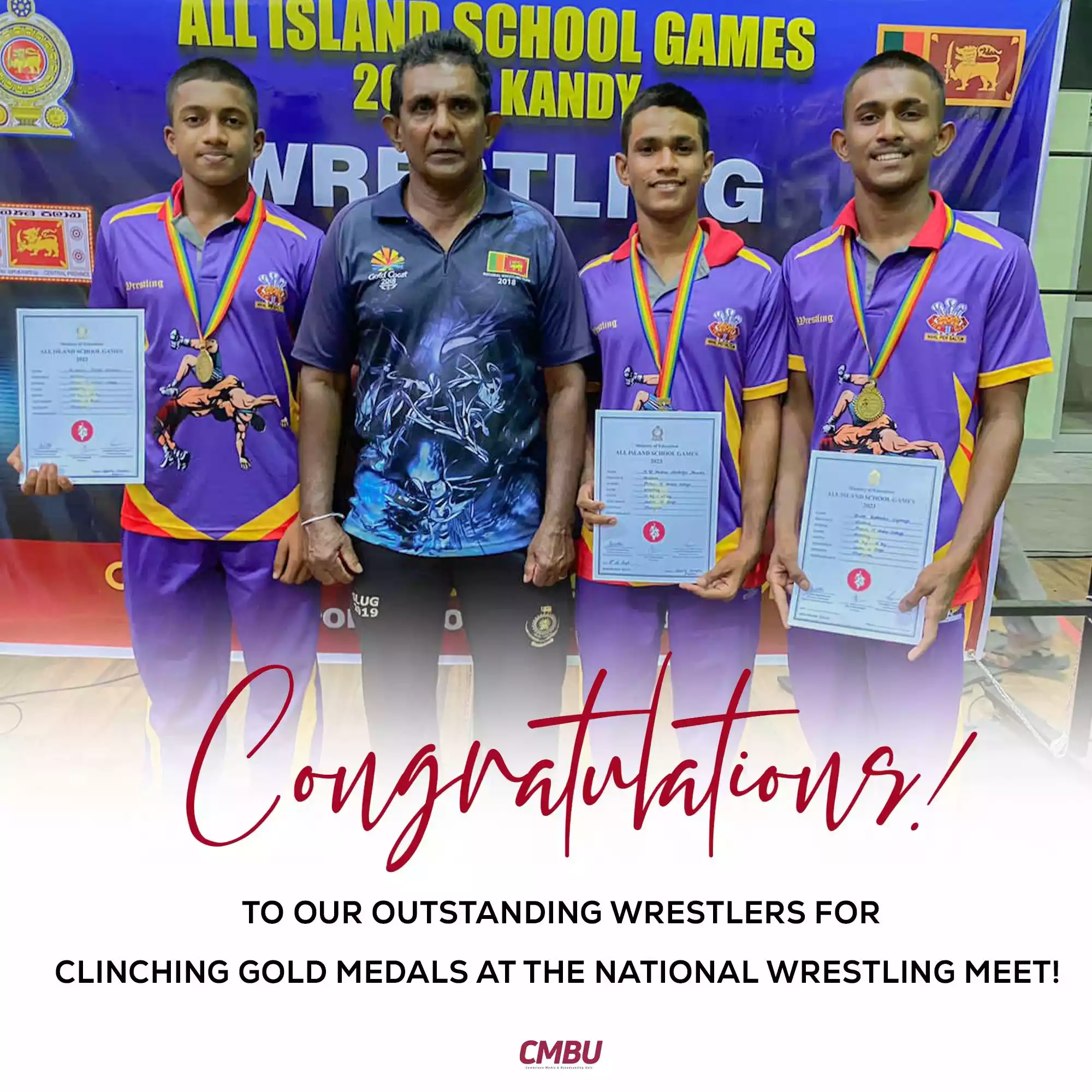 Gold Medal Glory for Young Wrestlers at National Wrestling Meet 2023