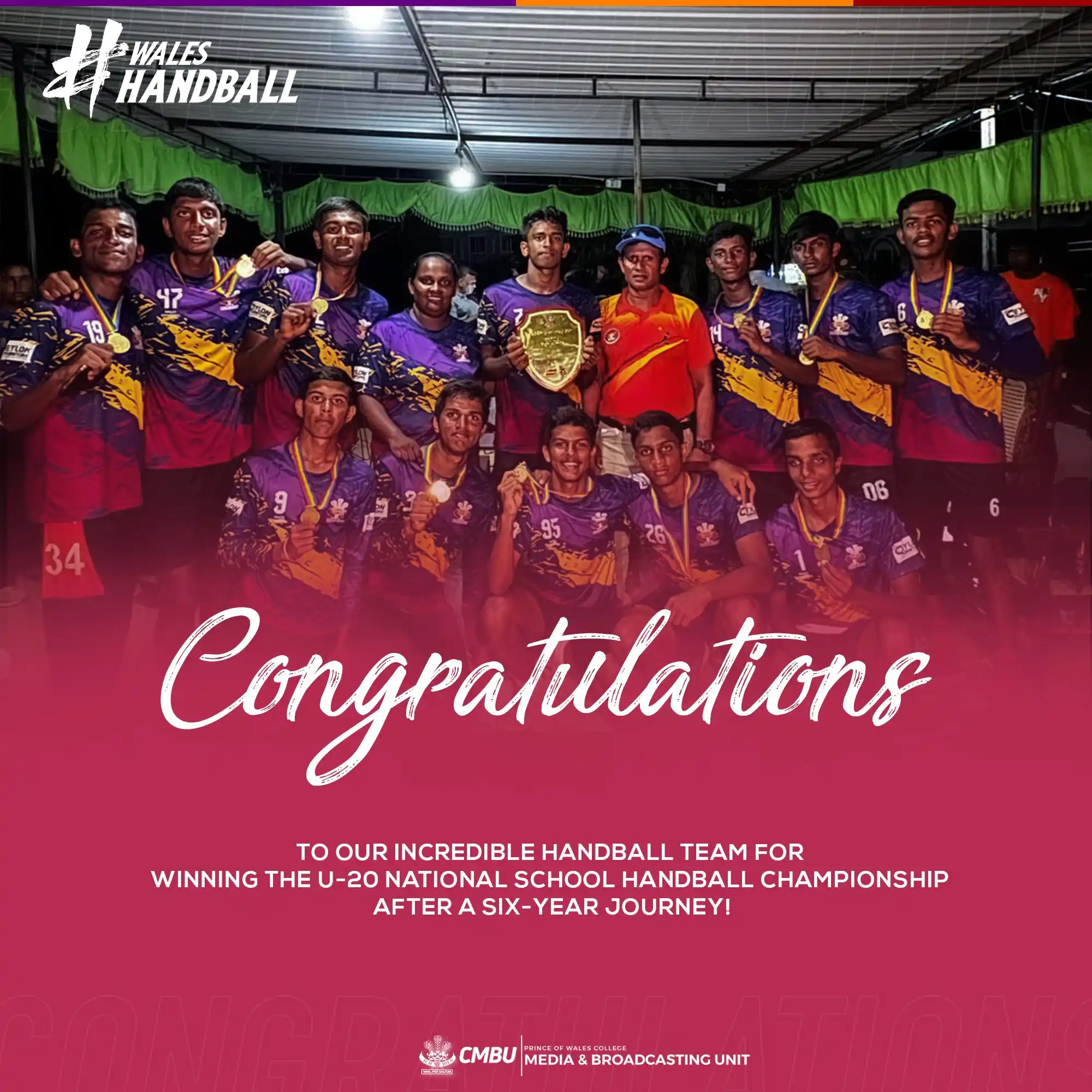 Congratulations to Our Handball Champions for Winning the U-20 National School Handball Championship!