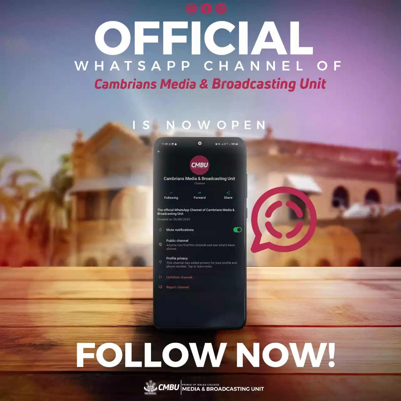 Join the Official Cambrians Media & Broadcasting Unit WhatsApp Channel