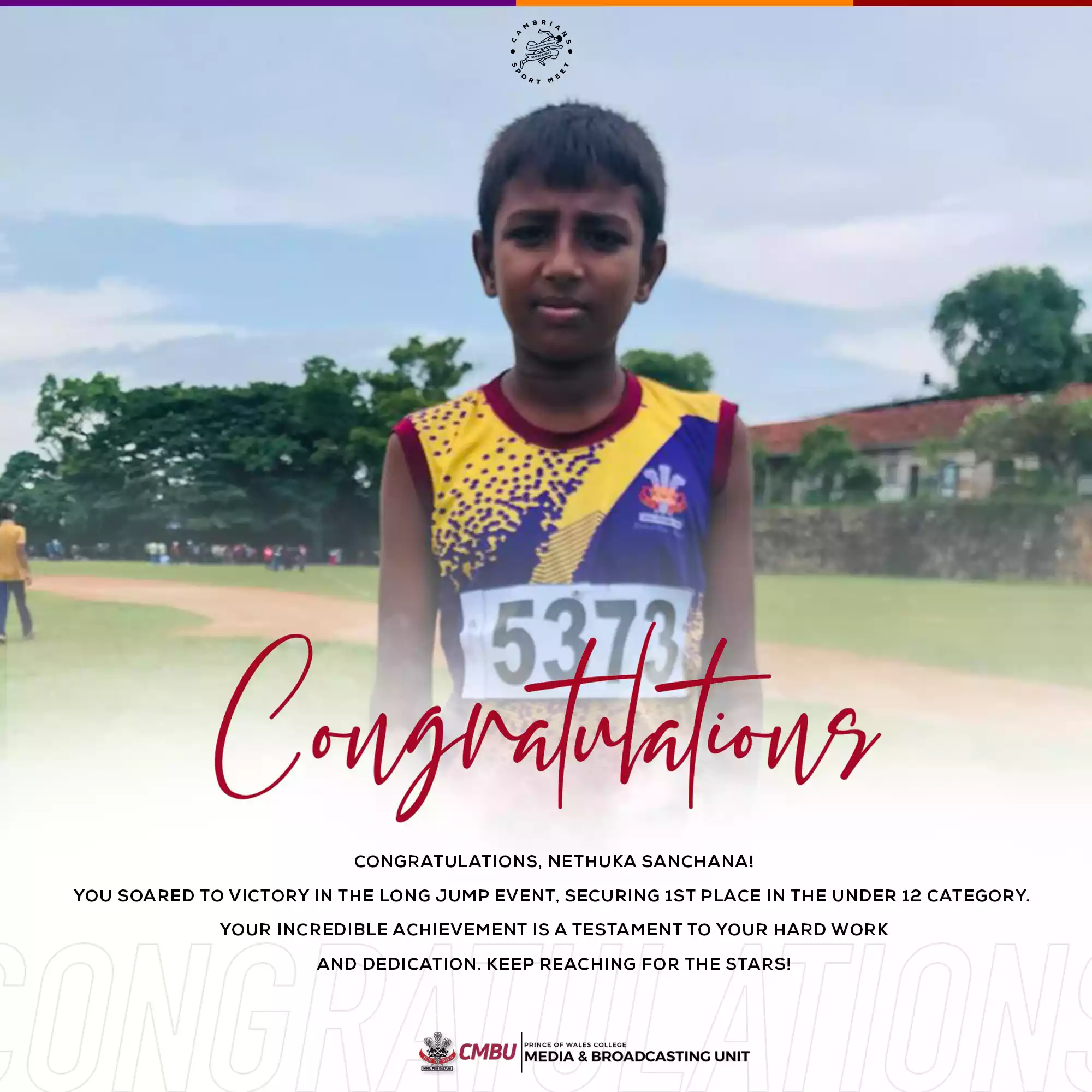 Nethuka Sanchana Triumphs in Under 12 Long Jump