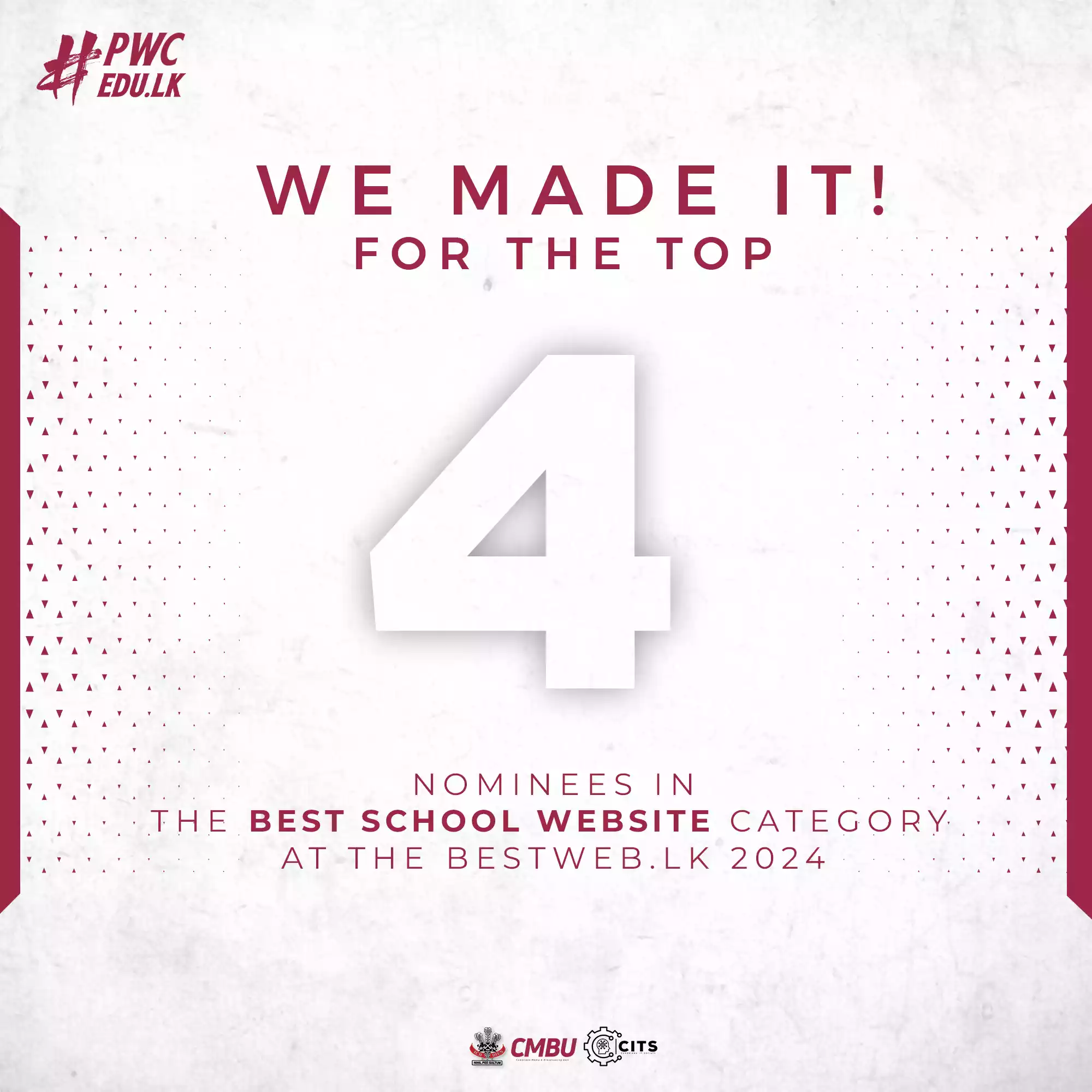 PrinceofWales.Edu.LK Nominated for Best School Website at BestWeb.LK 2024