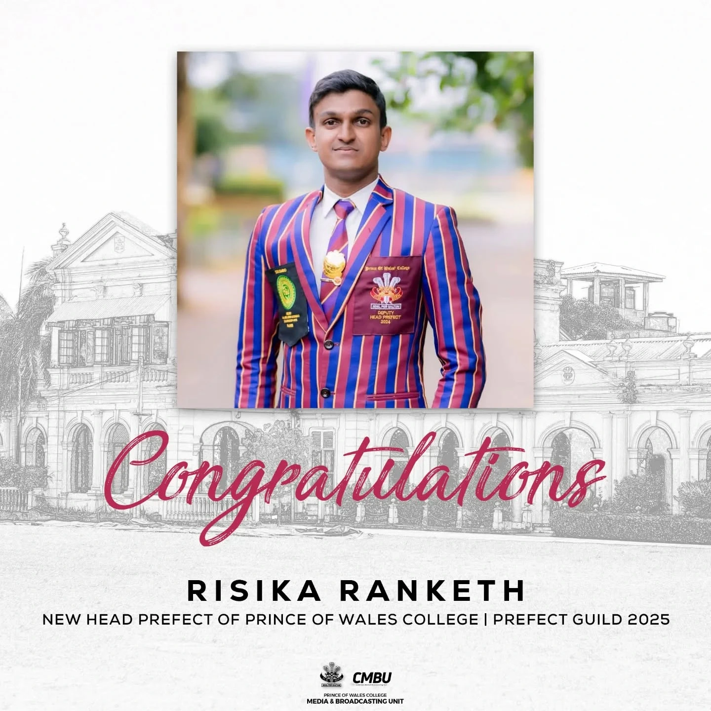 Risika Ranketh Appointed Head Prefect of Prince of Wales’ College 2025