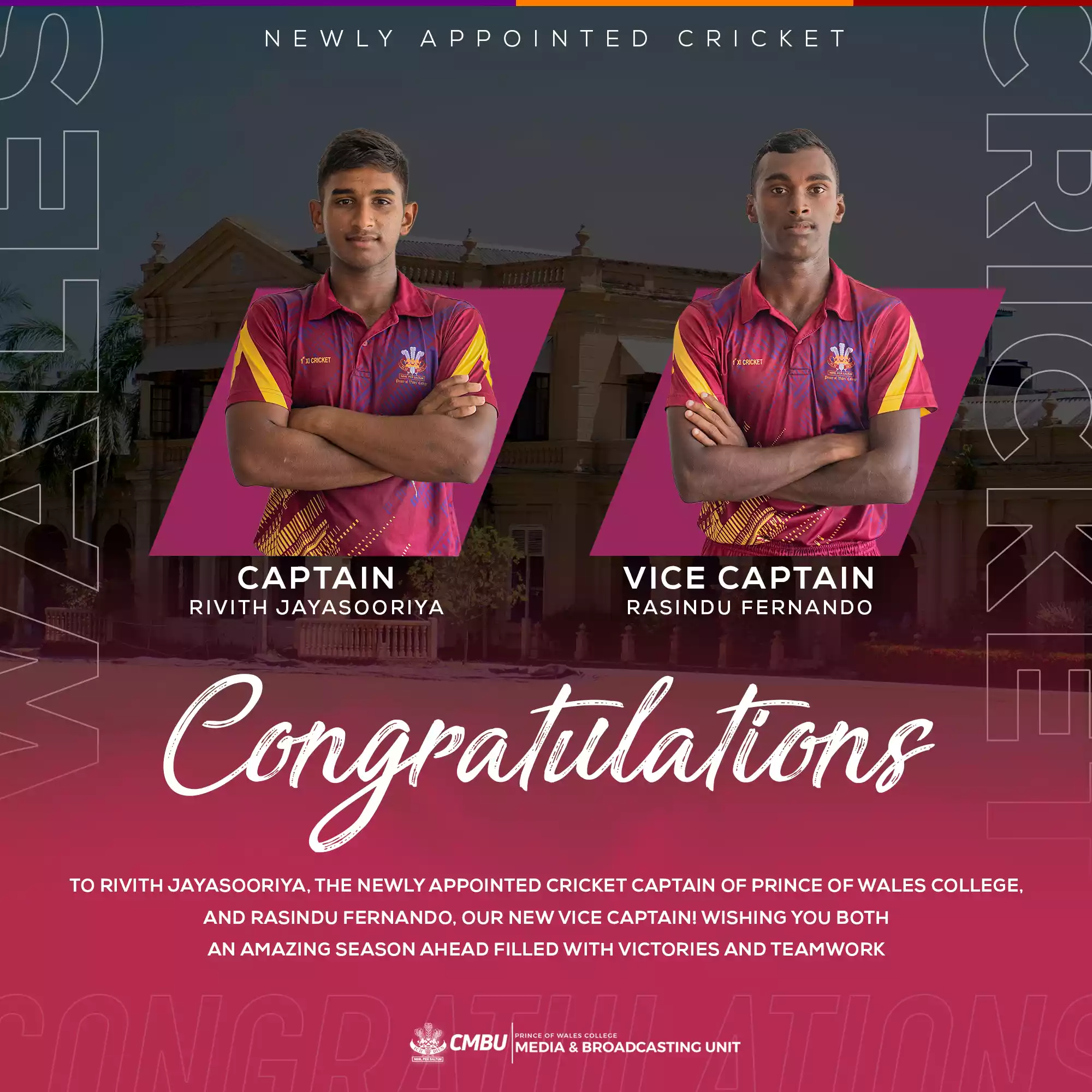 Rivith Jayasooriya and Rasindu Fernando Lead Wales Cricket Team